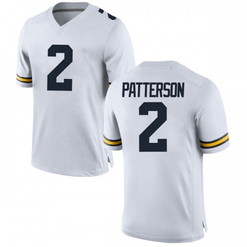 Shea Patterson Michigan Wolverines Men's NCAA #2 White Game Brand Jordan College Stitched Football Jersey KPA5754BT